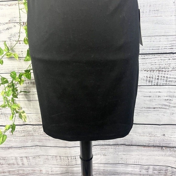 Dalia Collection Skirt size 6 Black Pencil Ponte Knit Knee Stretch Career Casual - Picture 6 of 9